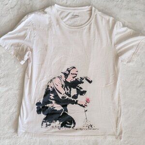 BANKSY Rose Garden Graphic T-Shirt - Elevenparis